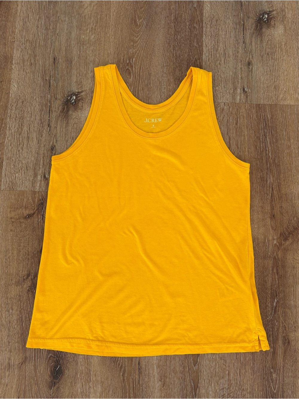 NWOT J. Crew Lightweight Scoop Neck Tank Top in Mary Gold Yellow Sz: S